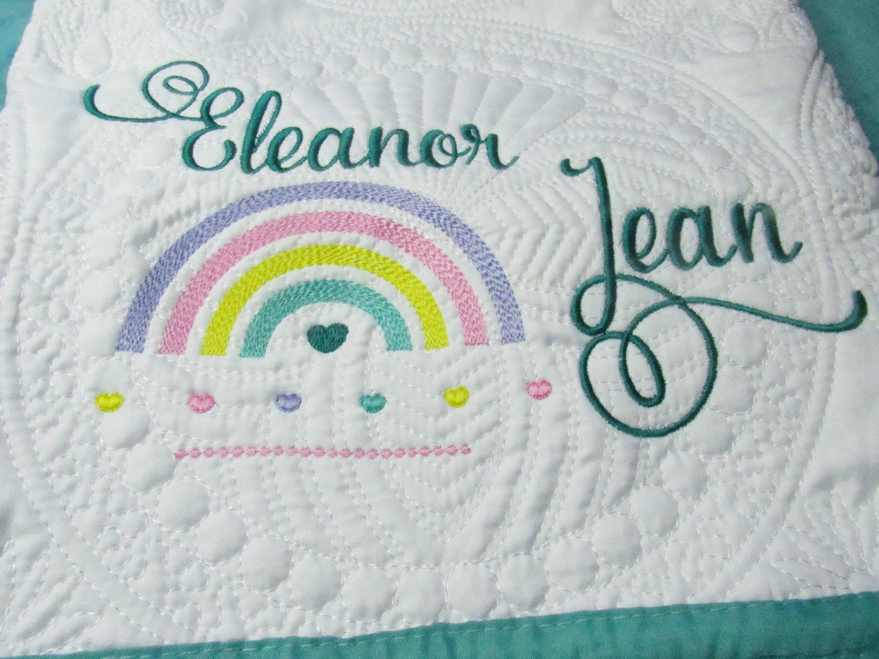 Heirloom Baby Quilt Monogrammed Embroidered Name Home & Living Quilts