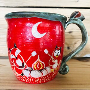 Fox & Owl Marshmallow Roast Mug  (Made to Order)