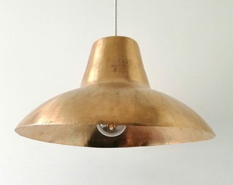 Big Brass Pendant Lamp  Gold Pendant Lamp Gold Hanging Lamp Industrial lamp Golden lamp Brass Handmade Hammered Lamp, Brass Ceiling Lamp