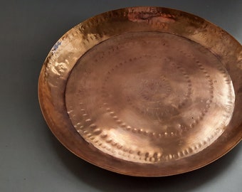 Copper decoration plate 3 Pcs Set Copper dish Copper Tray Handmade hammered copper jewelry dish copper decoration tray Copper  plate
