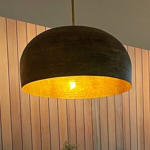 Big Dome Brass Pendant Lamp Gold Dome Lamp Gold Hanging Lamp Industrial lamp Golden lamp Brass Handmade Hammered Lamp Brass Ceiling Lamp