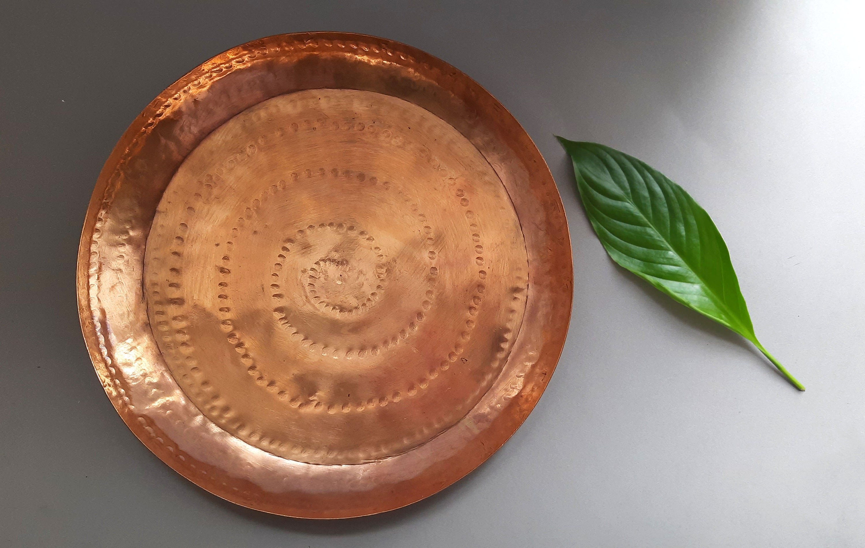 Kupfer Deko Platte 3 Stück Set Kupfer Schale Kupfer Tablett - Etsy.de