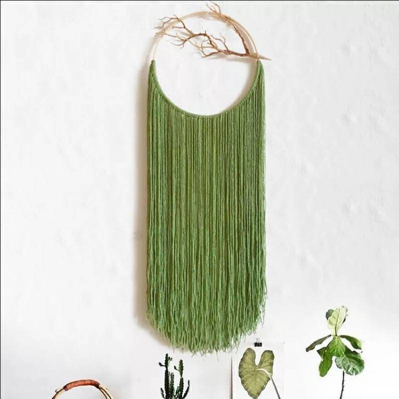Attrape-Rêve Tapisserie Murale Style Bohème Nature Macramé Couleur, Branche Décoration Salon Chambre