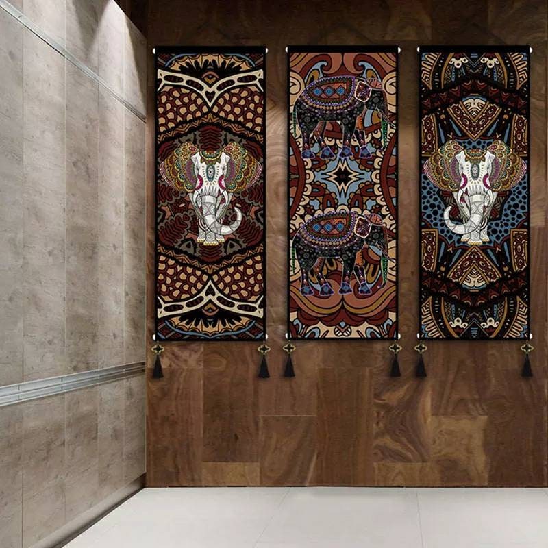 Tentures Tapisseries Murales Style Bohème Ethniques Égypte Afrique Maroc Chaleureux Décoration Mural