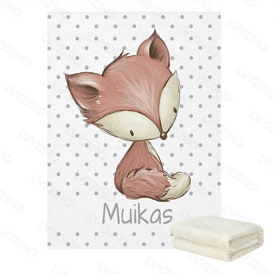 Couverture Personnalisée Prénom Nouveau-Né Bébé Enfant Douce Polaire Lavable Solide Rassurante Cadea