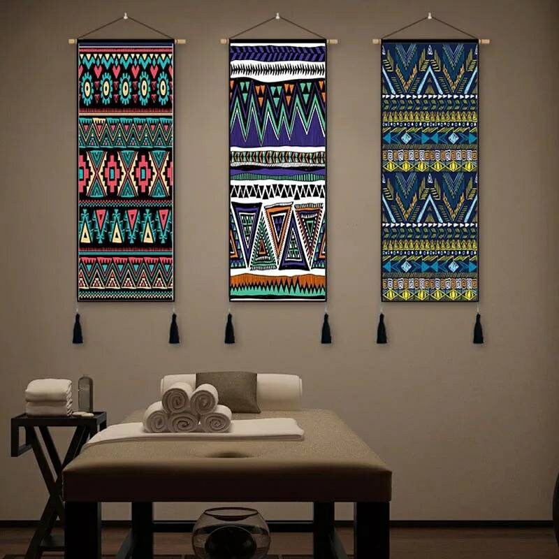Tentures Tapisseries Murales Style Bohème Ethniques Égypte Afrique Maroc Chaleureux Décoration Mural