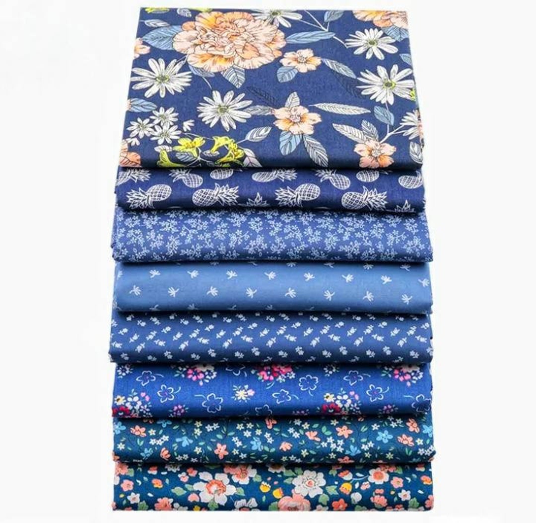 Set of 8 Cotton Fabric Coupons 20 Cm X 25 Cm for Making AFNOR Etsy