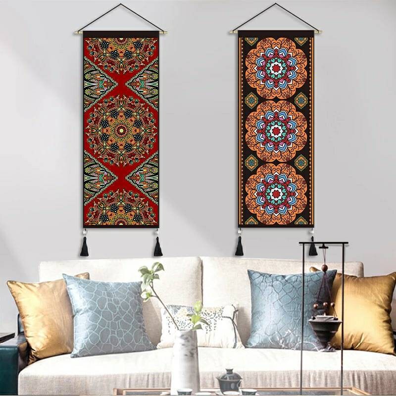 Tentures Tapisseries Murales Style Bohème Mandala Zen Yoga Harmonie Géométrie Chaleureux Décoration 