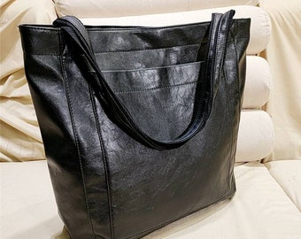 Pu Vegan Leather Bag Handbag Large Flexible Capacity Classy 