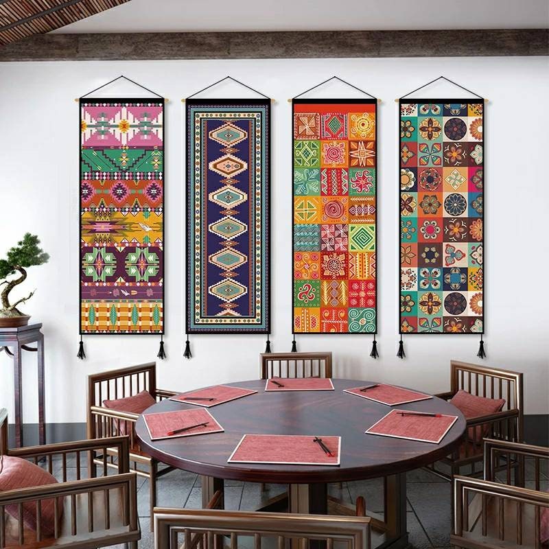 Tentures Tapisseries Murales Style Bohème Ethniques Maroc Orient Berbère Chaleureux Décoration Mural