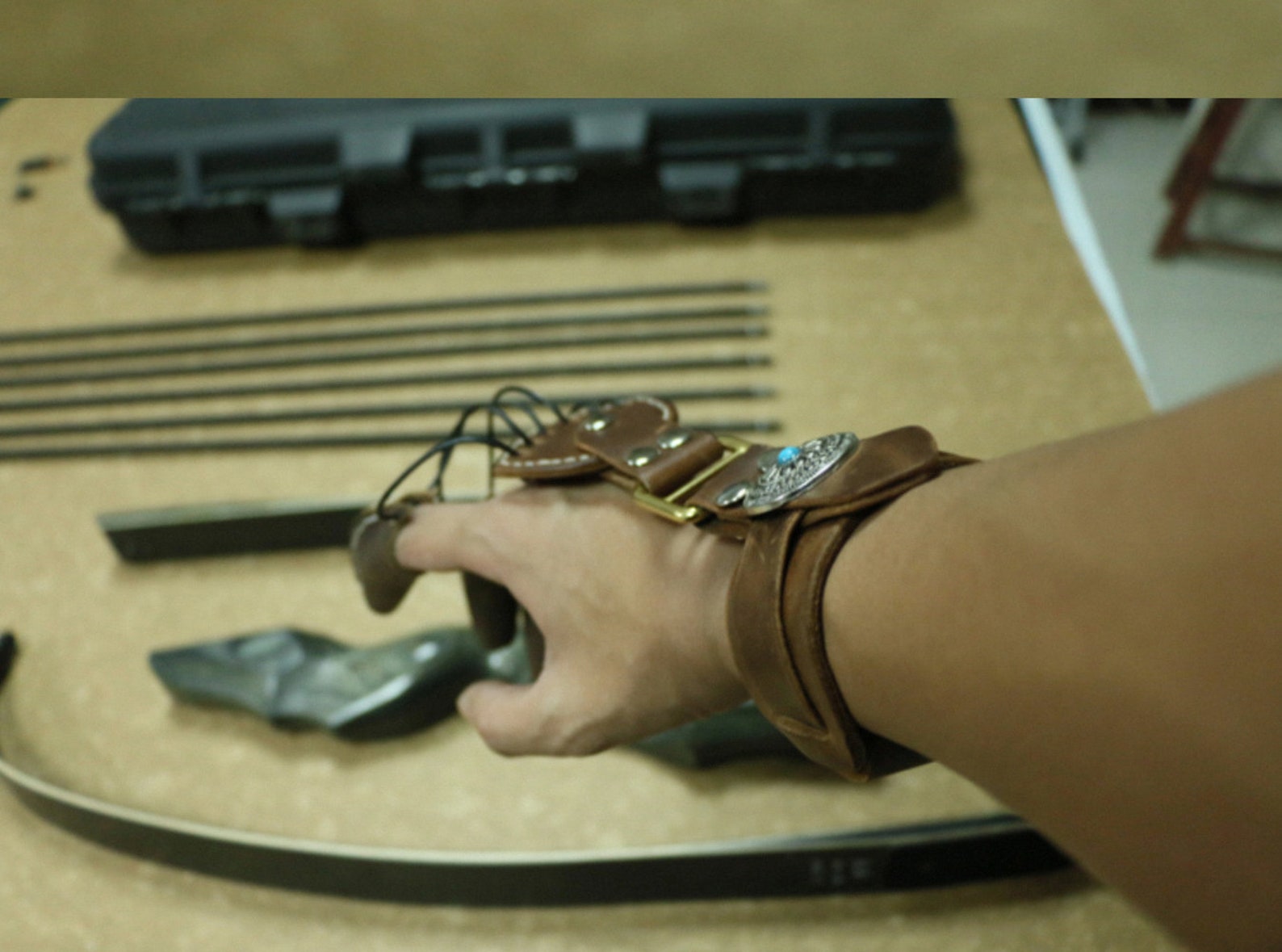 Archery Glove Leather Shooting Glove Set Traditional Archery Etsy