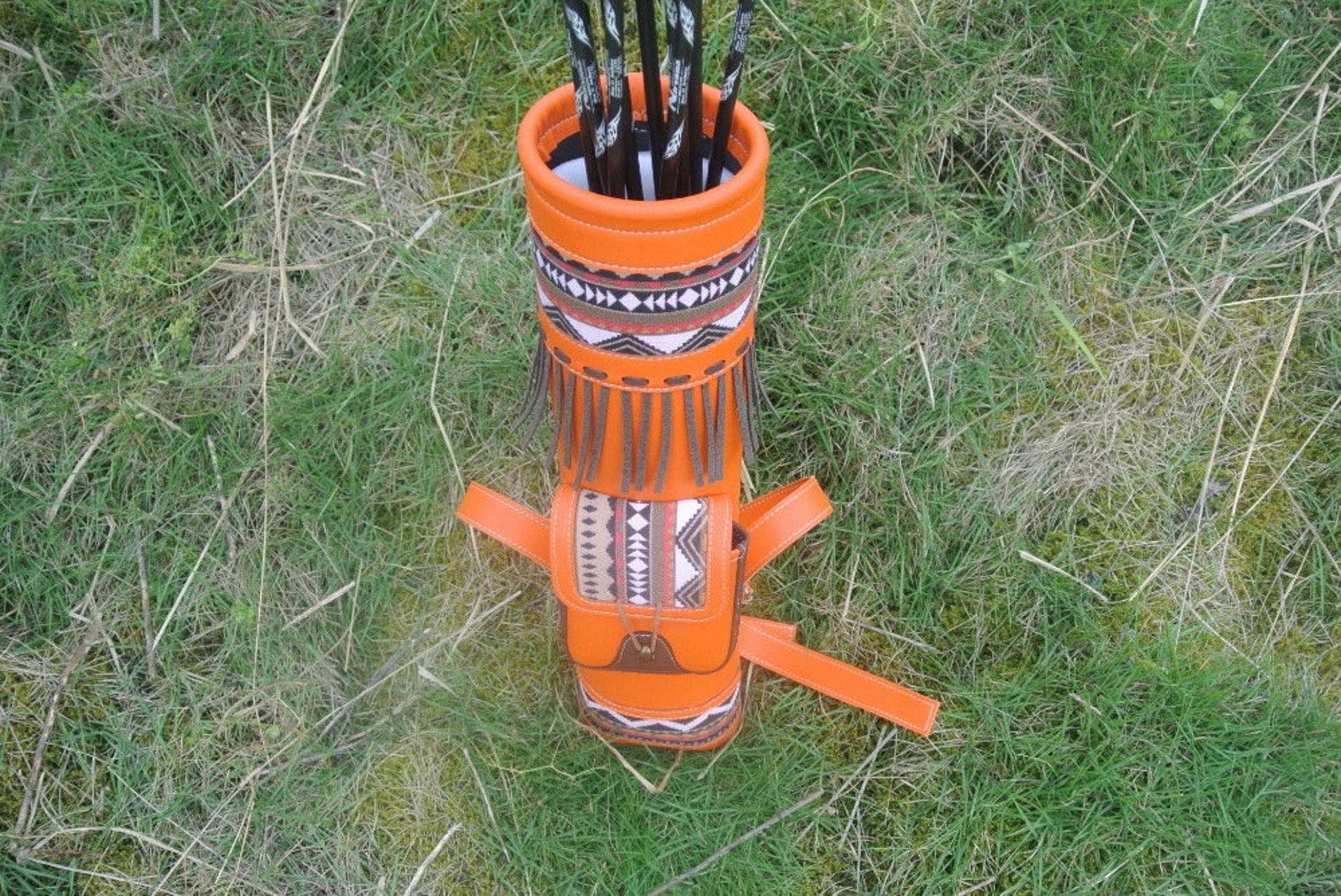 Archery arrows quiver 53x12.5cm arrow bag in Yellow Ultrafiber Etsy