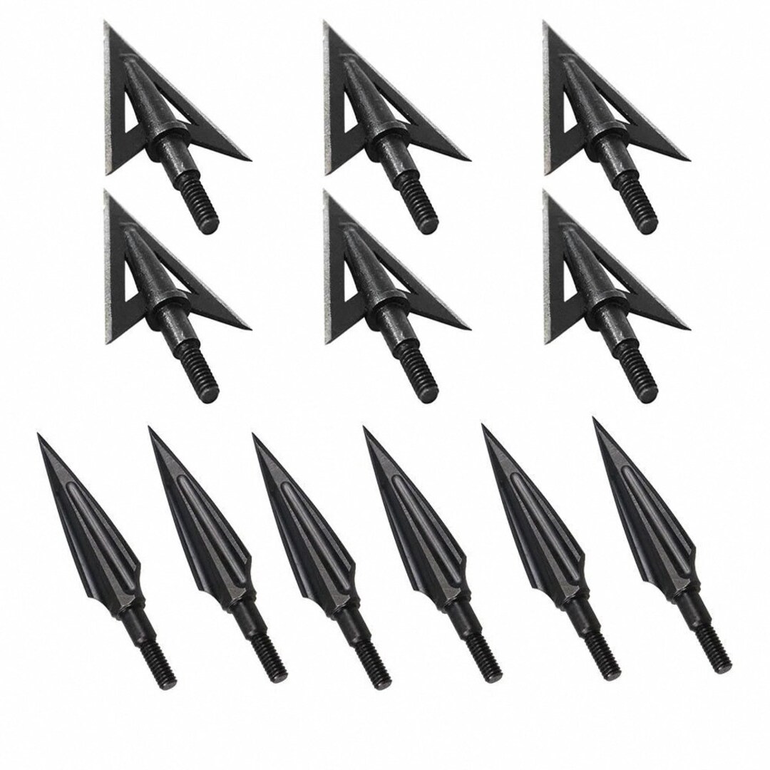 Screw-in Carbon Steel Arrowhead Tips 2-blade Broadheads for - Etsy