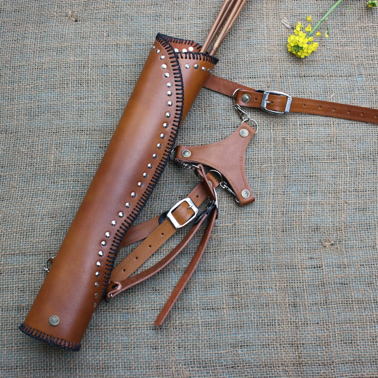 Handmade Leather Archery Arrow Quiver Archery Gears Equipment Etsy