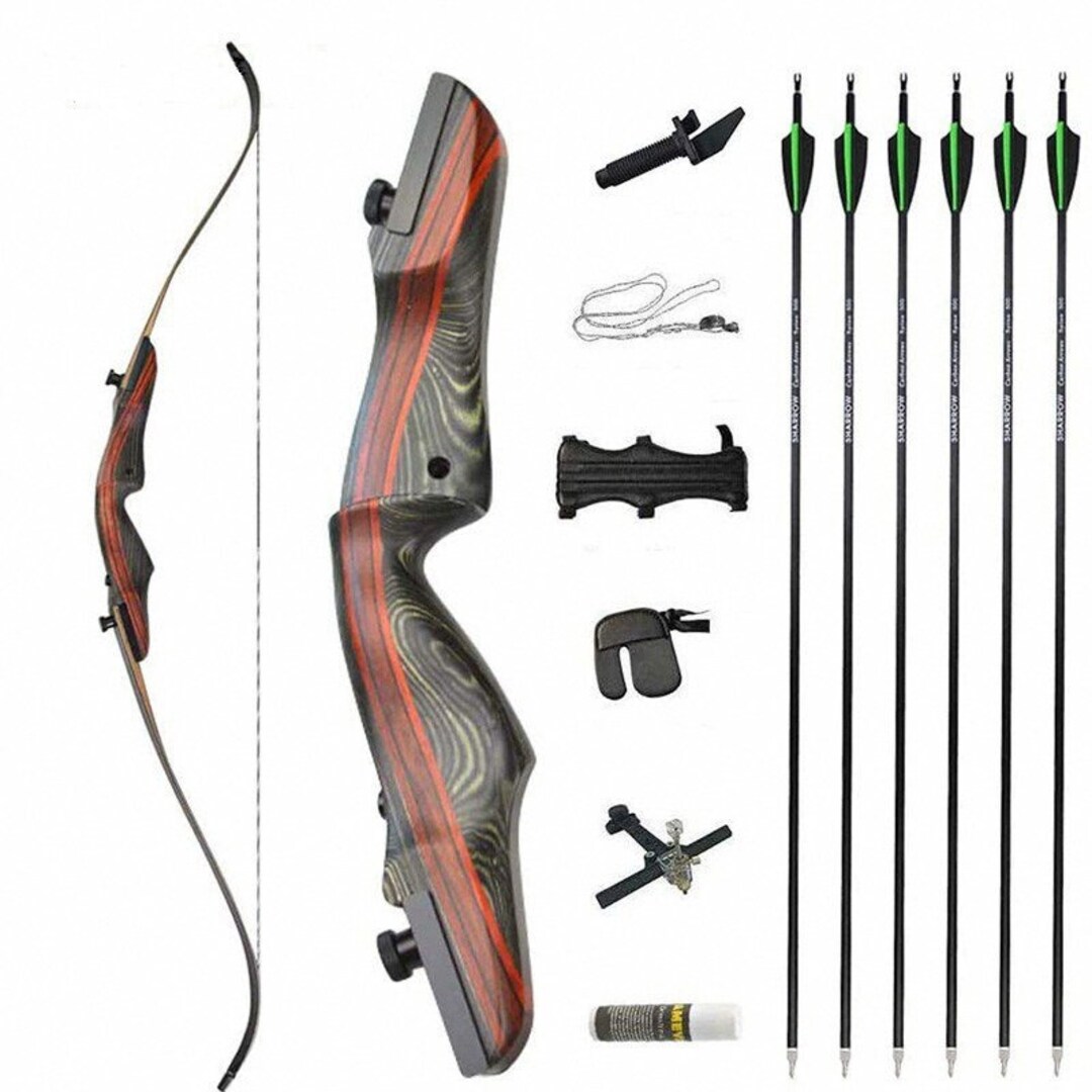 62 recurve Bow and Arrow Set for Adult Beginner Takedown Etsy