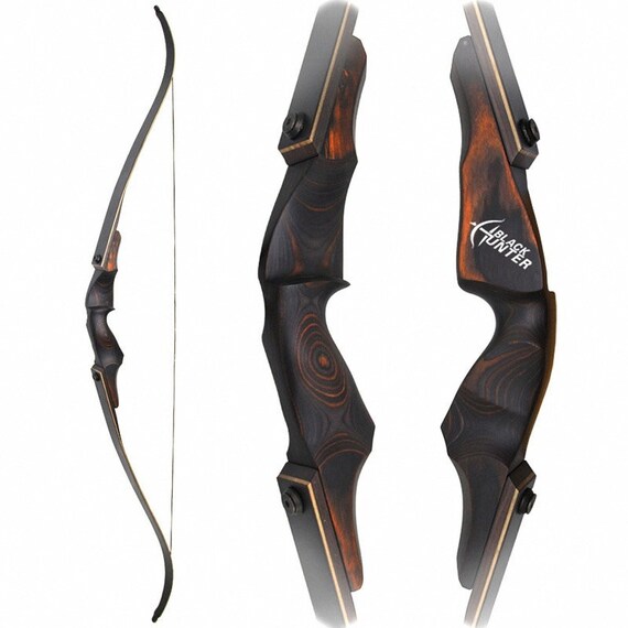 Details about   60" Archery Recurve Bow 25-60lbs Takedown 15'' Wooden Riser Target Hunting Shoot 