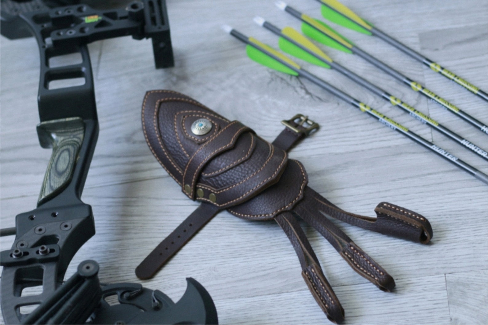 Archery Glove Leather Shooting Glove Set Traditional Archery Etsy