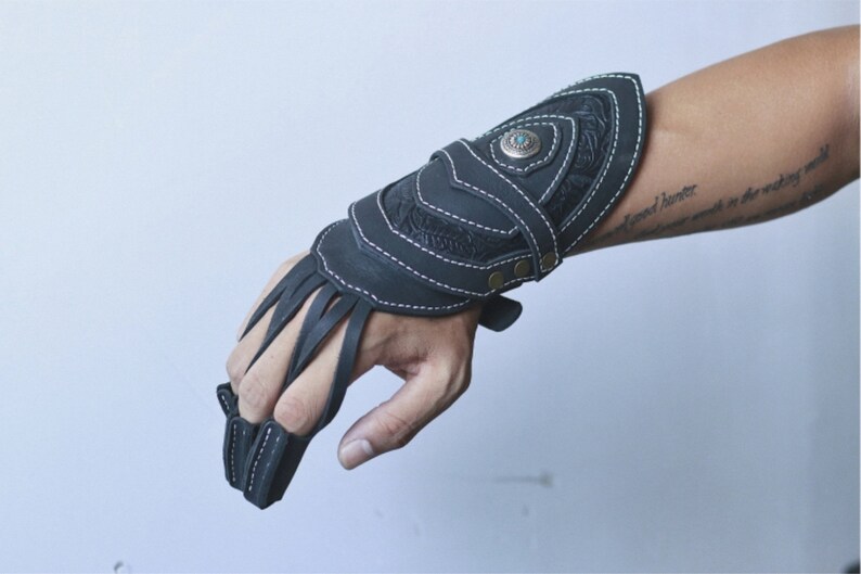Archery Glove Leather Shooting Glove Set Traditional Archery Etsy