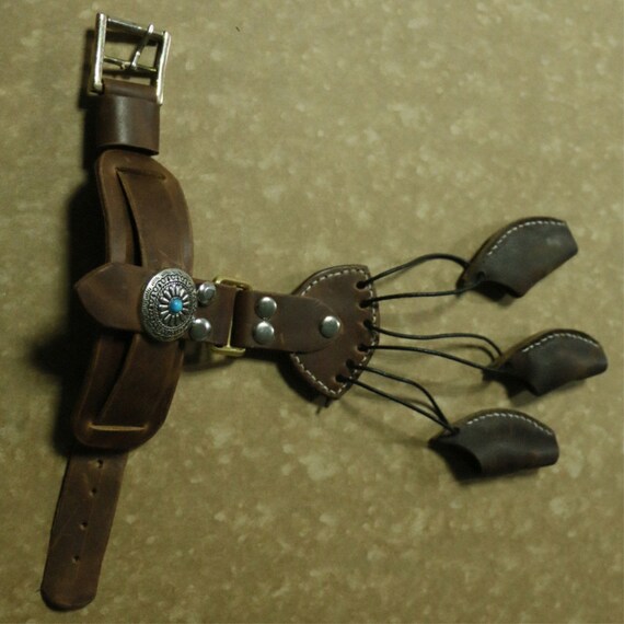 Archery Glove Leather Shooting Glove Set Traditional Archery Etsy