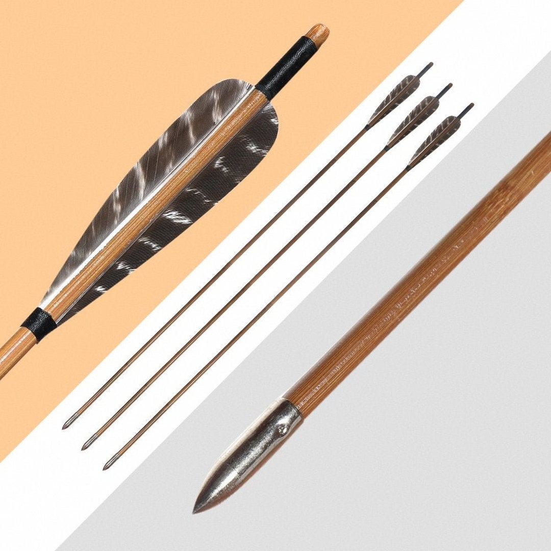 6/12 Archery Handmade Bamboo Arrows Traditional Wooden Arrows - Etsy