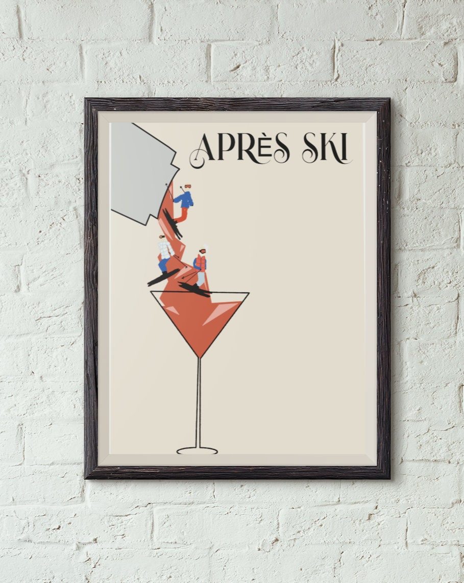 Aprés Ski Wall Art Apres Skiing Wall Art Ski Cabin Winter - Etsy