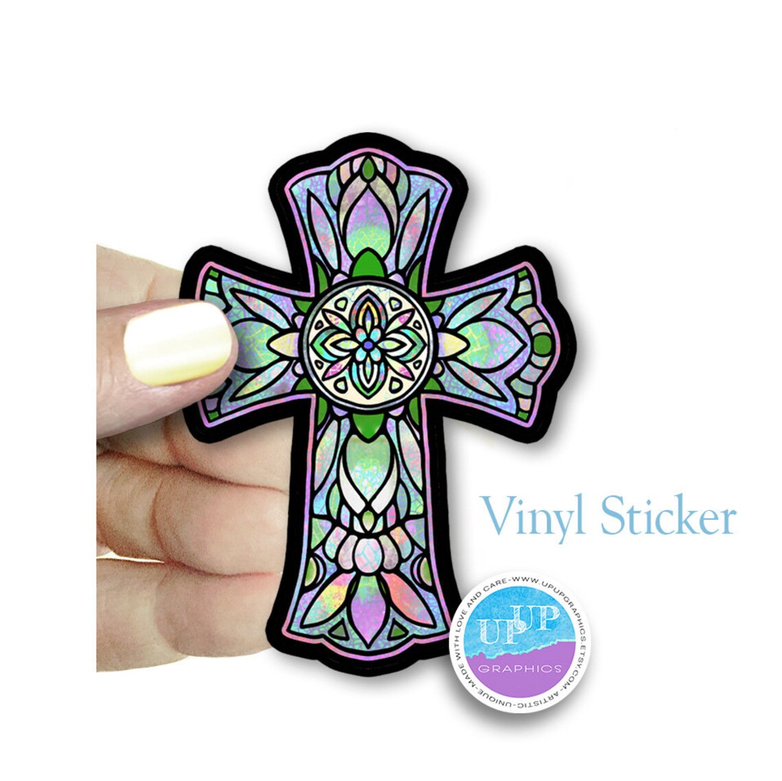 Cross Sticker, Catholic Cross , Christian Faith Stickers, Crucifix ...