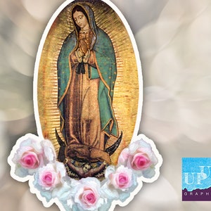 Virgen De Guadalupe Sticker/our Lady of Guadalupe Sticker/ - Etsy