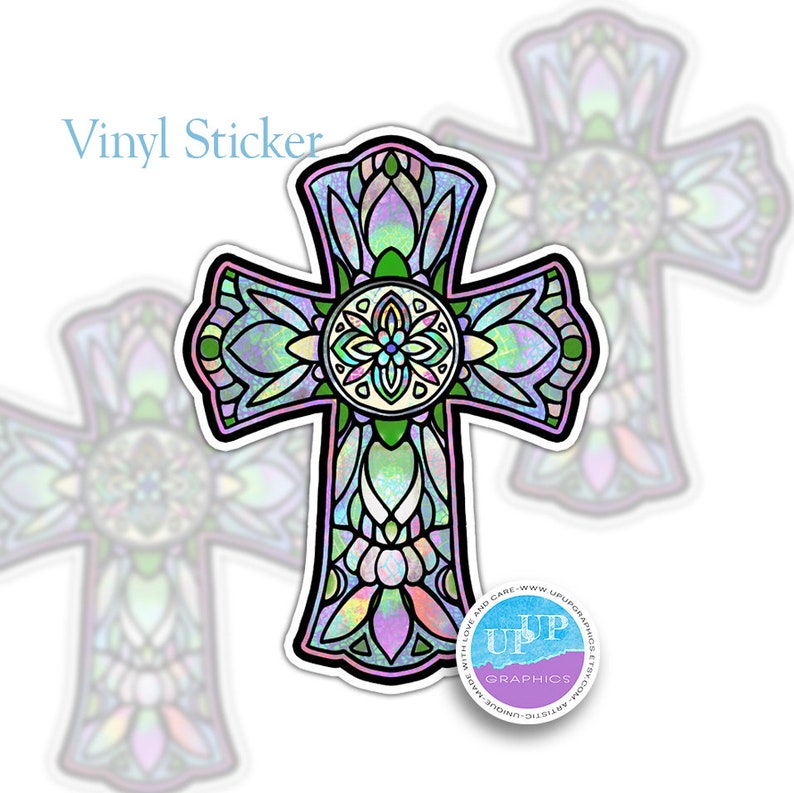 Cross Sticker, Catholic Cross , Christian Faith Stickers, Crucifix ...