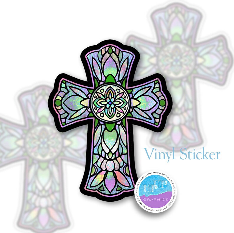 Cross Sticker, Catholic Cross , Christian Faith Stickers, Crucifix ...