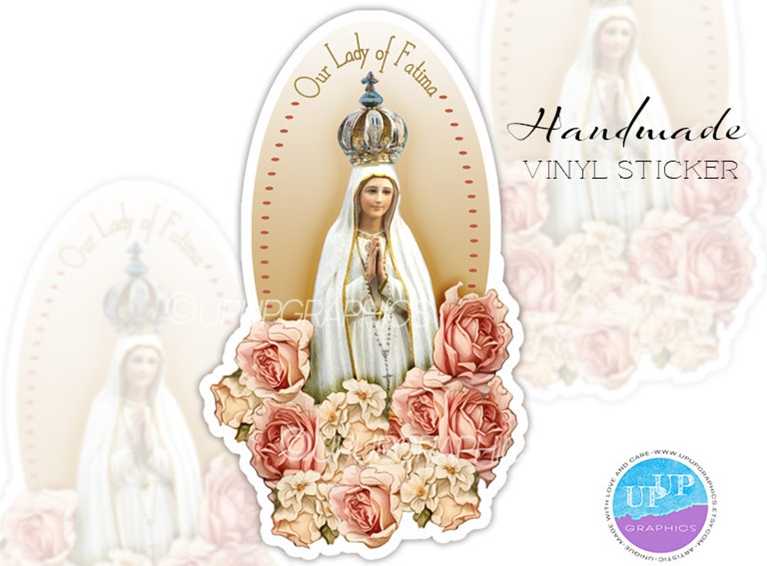 Fatima Sticker Our Lady of Fatima Sticker - Catholic Stickers - Virgen De Fatima ...
