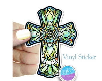 pegatina de cruz, cruz católica, pegatinas de fe cristiana, pegatina de crucifijo, pegatina para portátil, parachoques de coche,