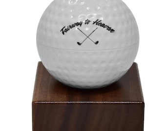Golf Ball &quot;Fairway to Heaven&quot; Cremation Urn Keepsake