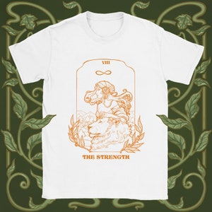 Camiseta unisex La fuerza Art Nouveau Tarot