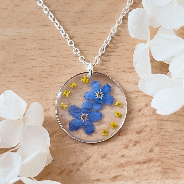 Real Flower Necklace Etsy