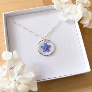 Forget-Me-Not Necklace | Pressed Flower Pendant, Bridesmaid Gift