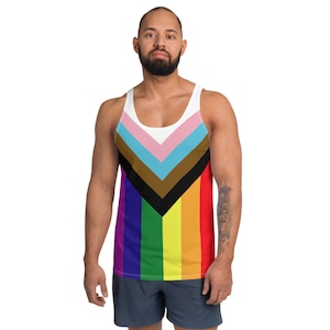 Fortschritt Pride Flagge Tank Top