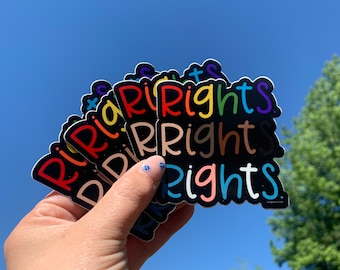 LGTBQ sticker, vinyl sticker, equality sticker, LGBTQ sticker, pride sticker, Rights sticker, trans sticker, black lives, human rights