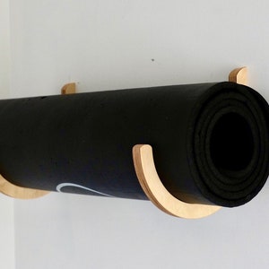 Trending Mat Yoga Hooks, Wooden Holder for your Home Gym, for all your Fitness Goals, Rack Storage Organizer - WorkspaceDesignsCo