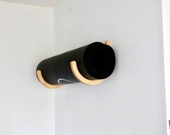 Trending Mat Yoga Hooks, Wooden Holder for your Home Gym, for all your Fitness Goals, Rack Storage Organizer - WorkspaceDesignsCo