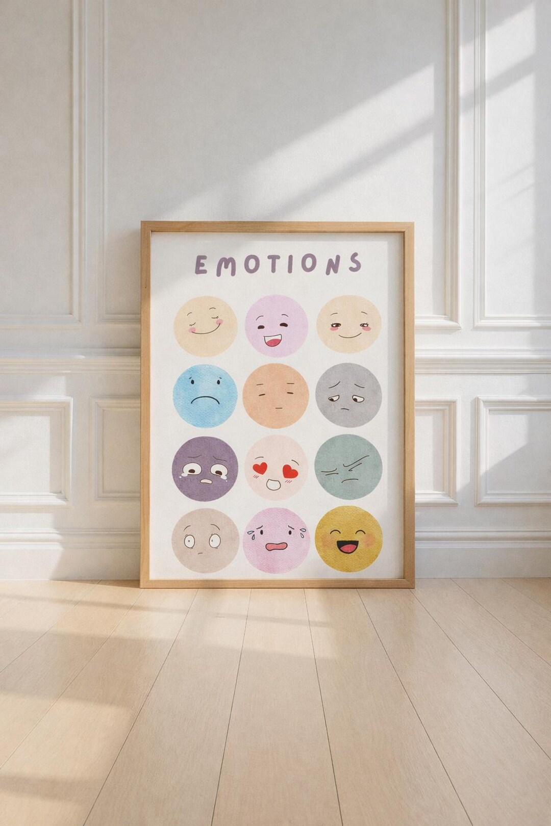 Kids Emotions Chart Poster: Classroom Nursery Decor (digital Download ...