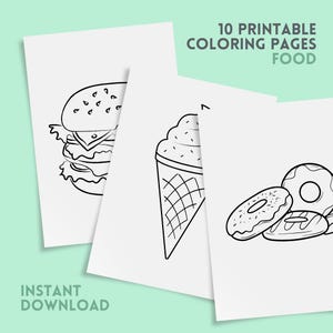 Food Coloring Pages for Kids & Toddlers 10 Fun Printable Pages!