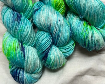 Hand Dyed To Order - Merino Wool Yarn - Bubble Boy