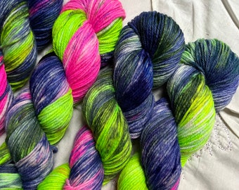 Hand Dyed To Order - Merino Wool Yarn - Acid Trip