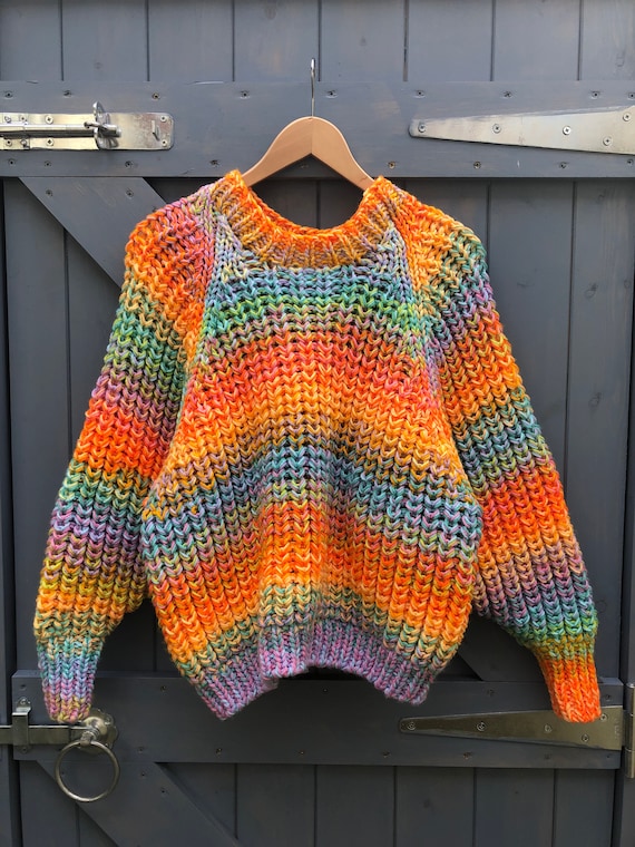 etsy rainbow jumper