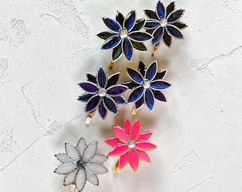 Resin Flower Ponytail Cuff, Hair Ornament, Ponytail Charm