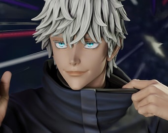 Premium Satoru Gojo Inspired 3D Printed Figure – Jujutsu Kaisen Fan Art Collectible