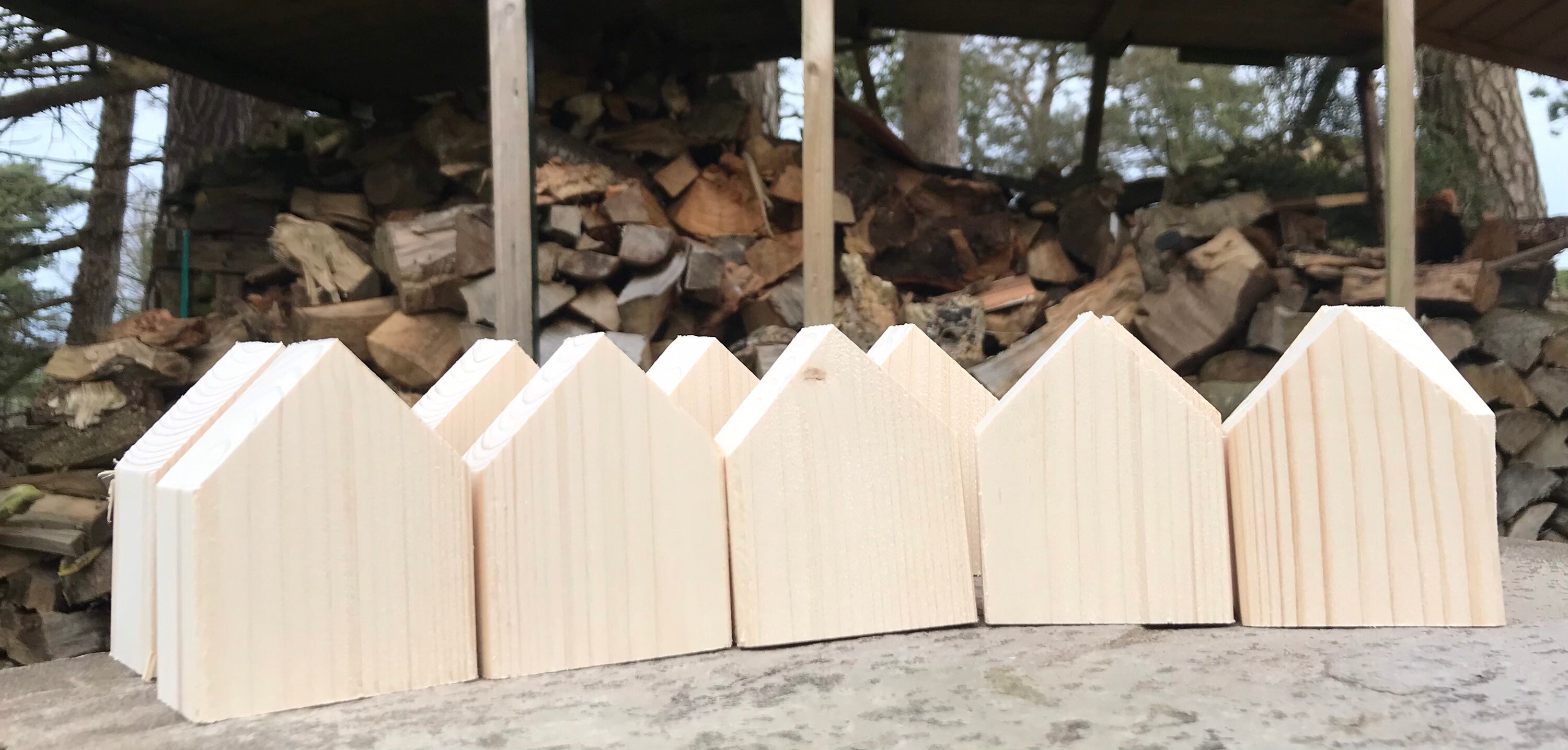 Little wooden house natural wood blank houses. To paint for Etsy