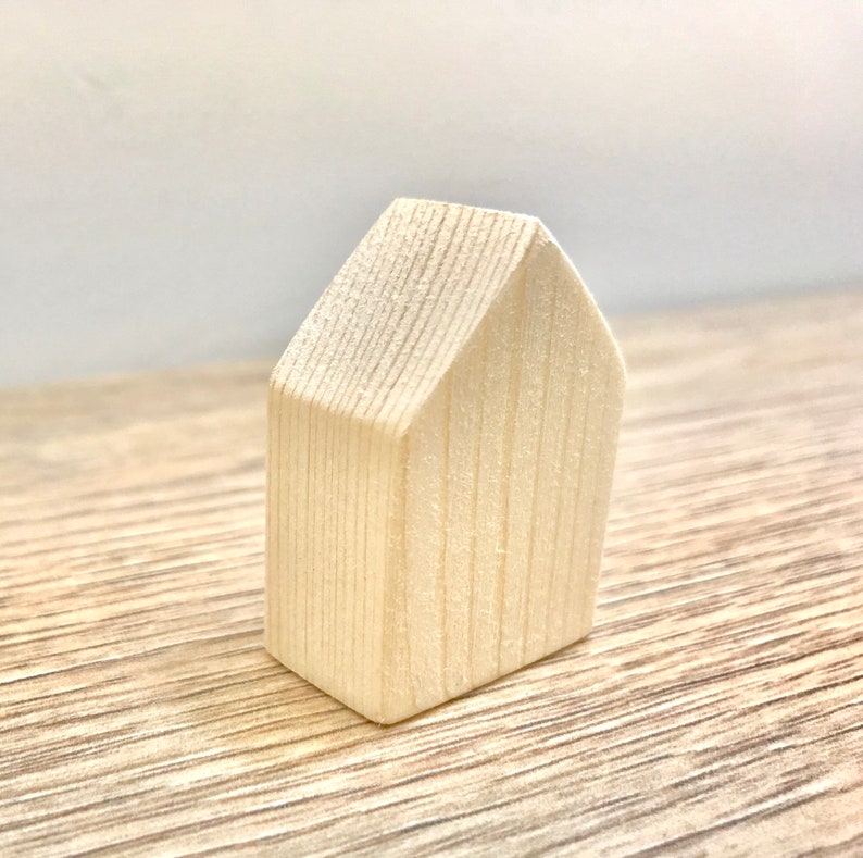 Tiny wooden house blanks block houses solid wood house Etsy