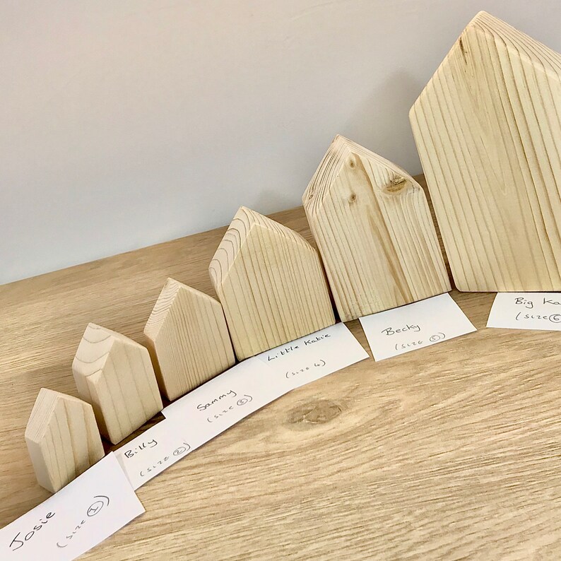 Tiny wooden house blanks block houses solid wood house Etsy