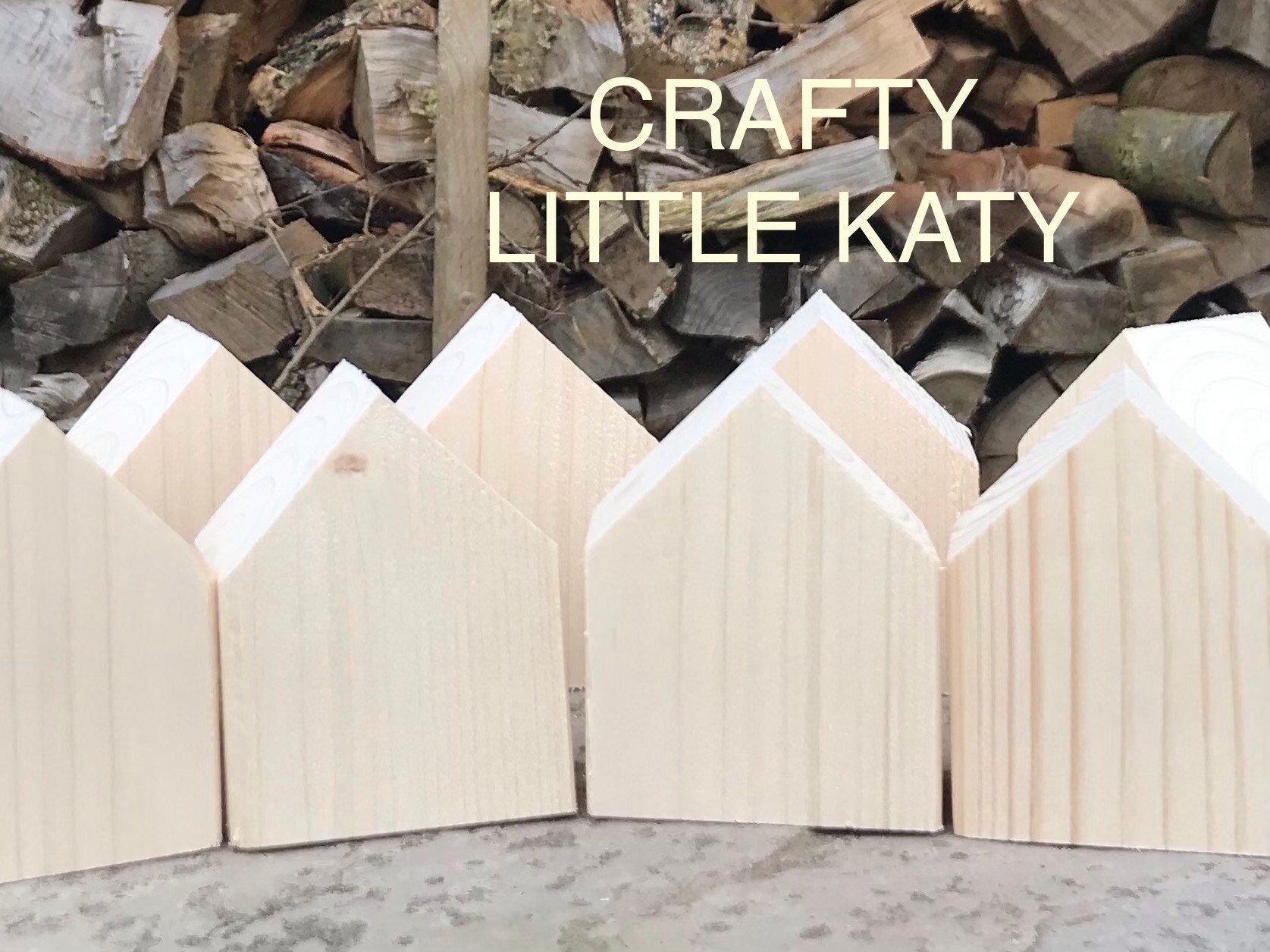 Little wooden house natural wood blank houses. To paint for Etsy